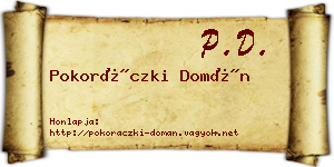 Pokoráczki Domán névjegykártya